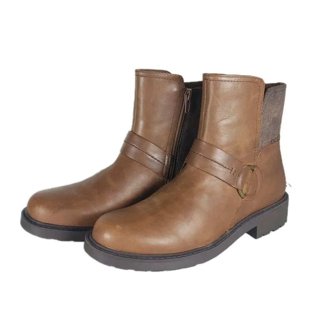 Clarks Women's Opal Rose US 8 Dark Tan Side Zip Ankle Boots Booties